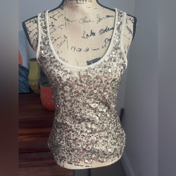 Arden B Tops - Gold Bedazzled Arden B. Tank Top